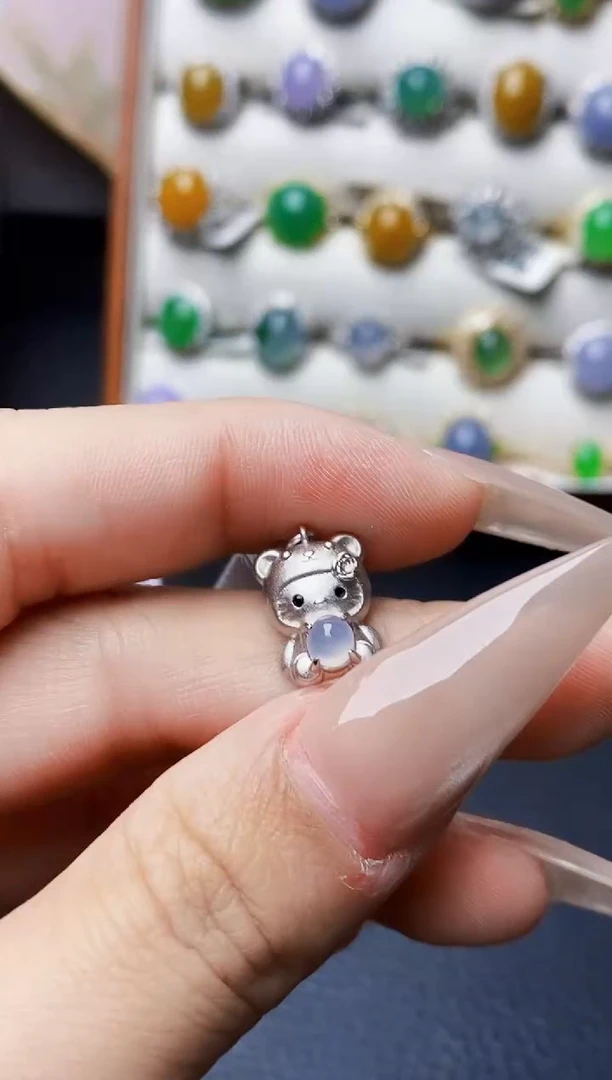 银S925镶嵌戒指翡翠1191