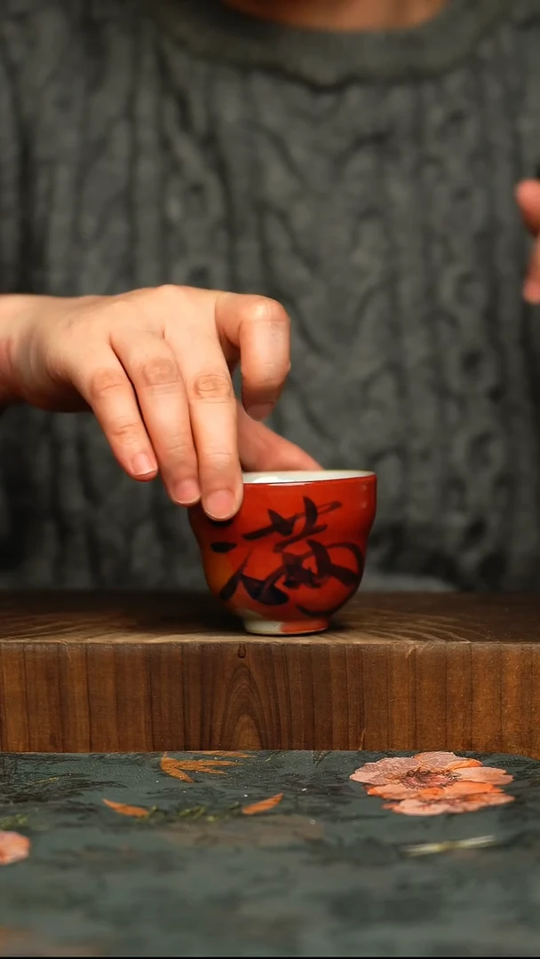 杯釉下彩手工手绘同款陶器