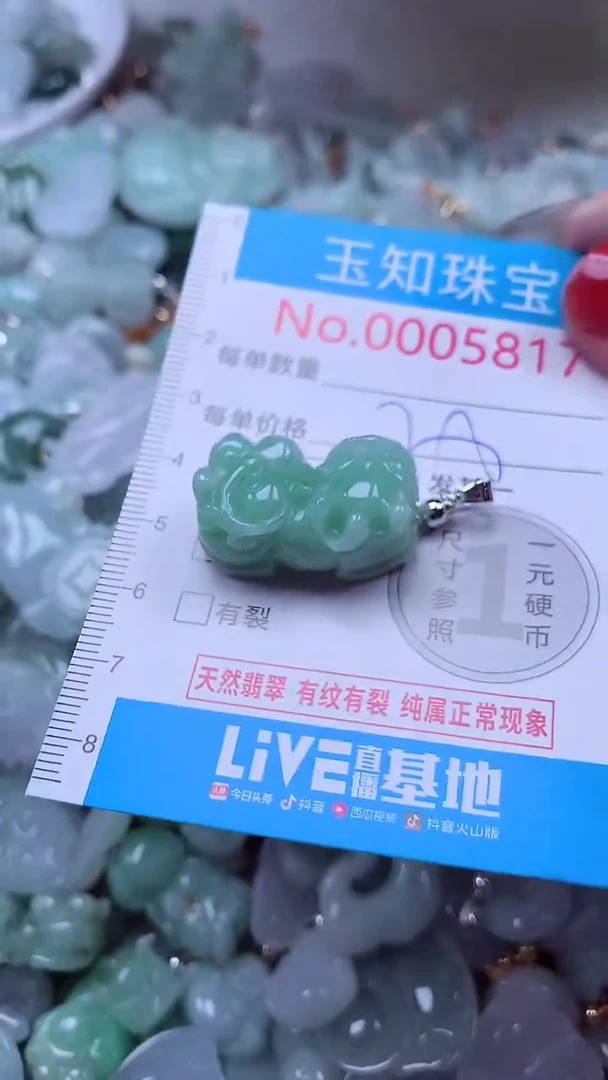 吊坠(不含链)未镶嵌翡翠5817