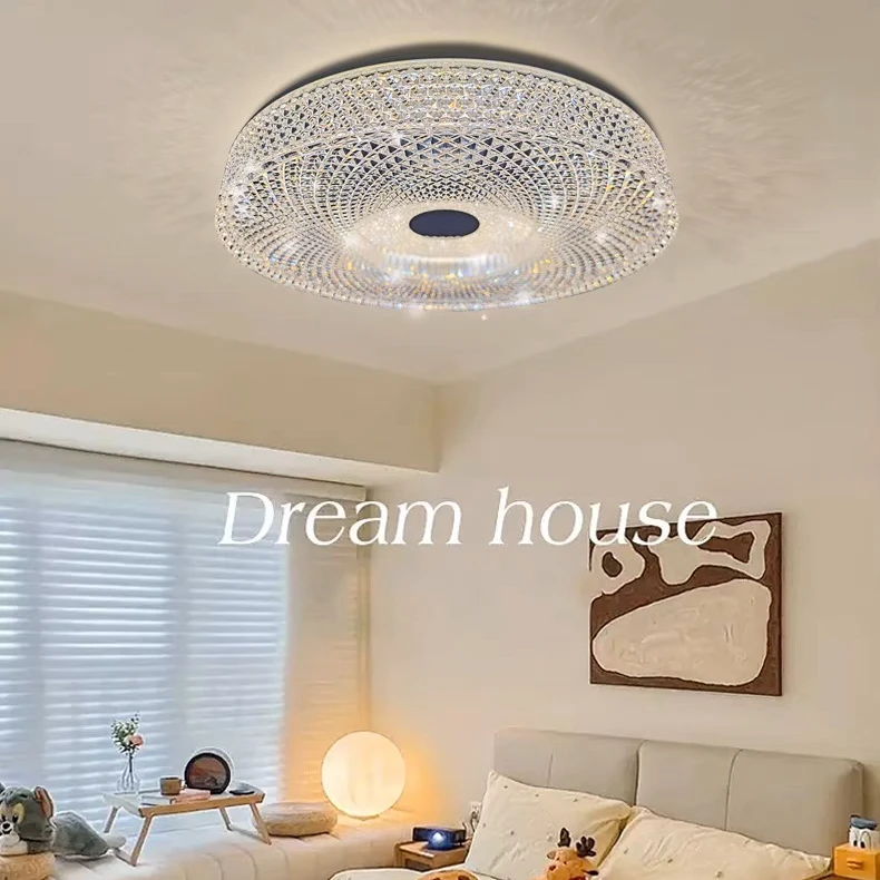 【灯仕家】意式轻奢仿水晶璀璨led吸顶灯亚克力书房餐厅卧室灯圆形