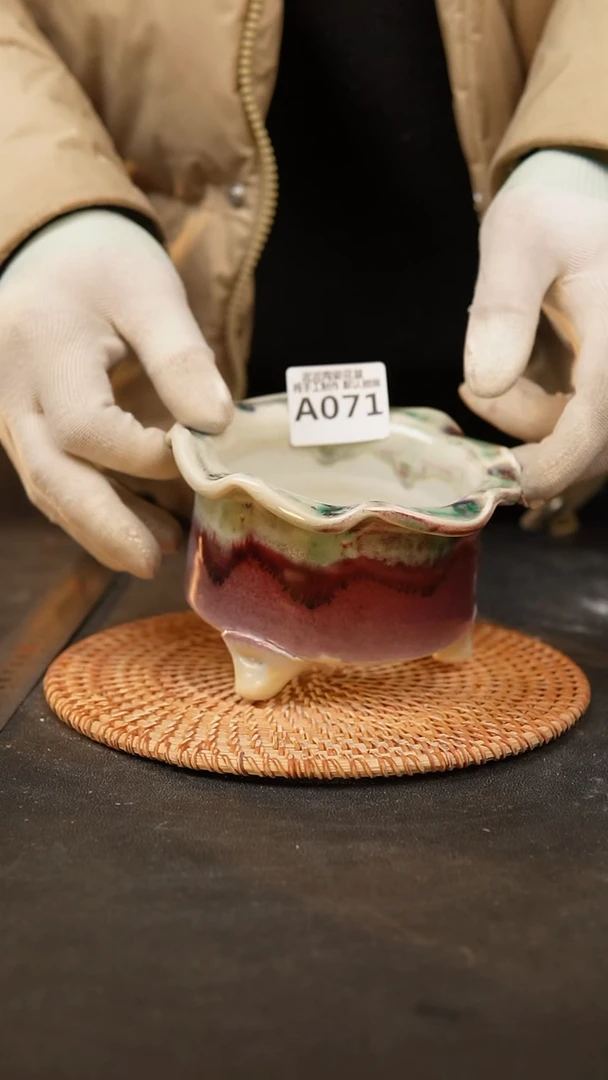 【闪购商品】瓷片071泥泥手工花盆