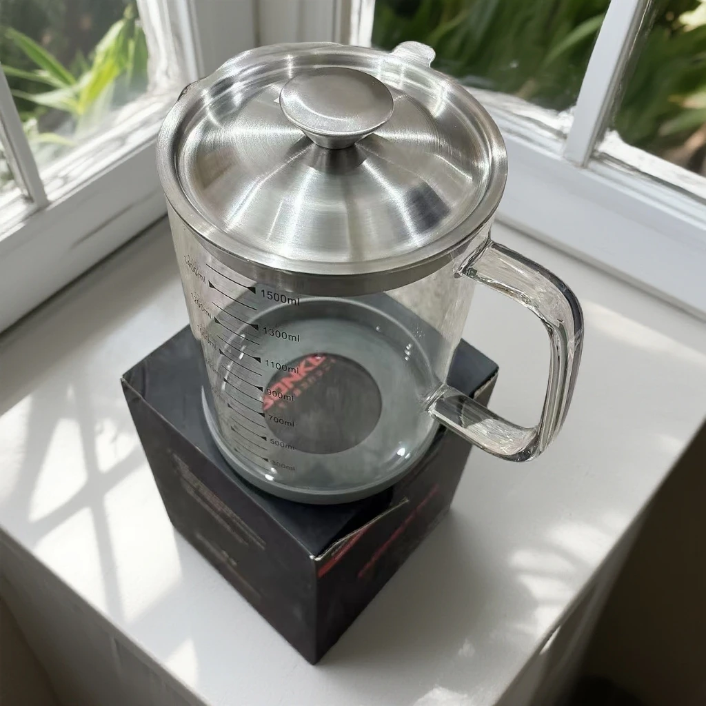 （邦）高硼硅玻璃 滤油壶-1.5L