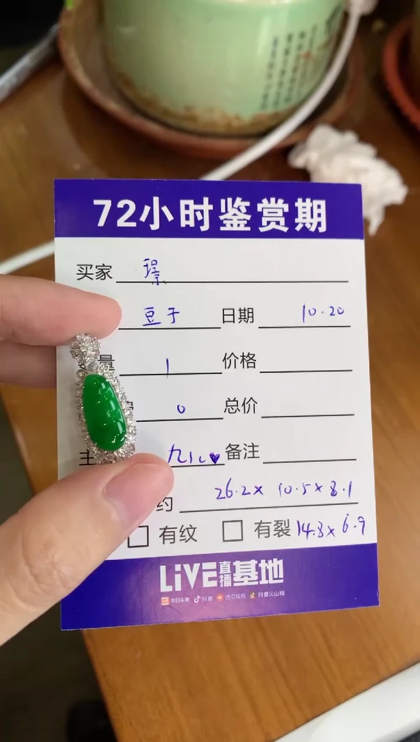 颈饰18K金镶嵌翡翠璟*川绿豆子