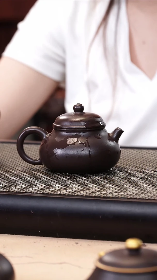 茶壶紫砂陈老师紫茄泥超精工容天140cc