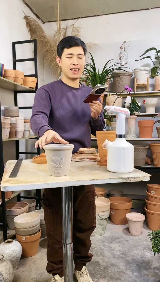 【闪购商品】红陶13*13灰陶香草 1盆无托