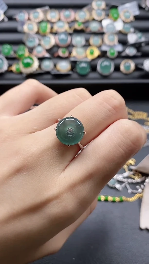 【闪购商品】翡翠戒指银S925镶嵌51151
