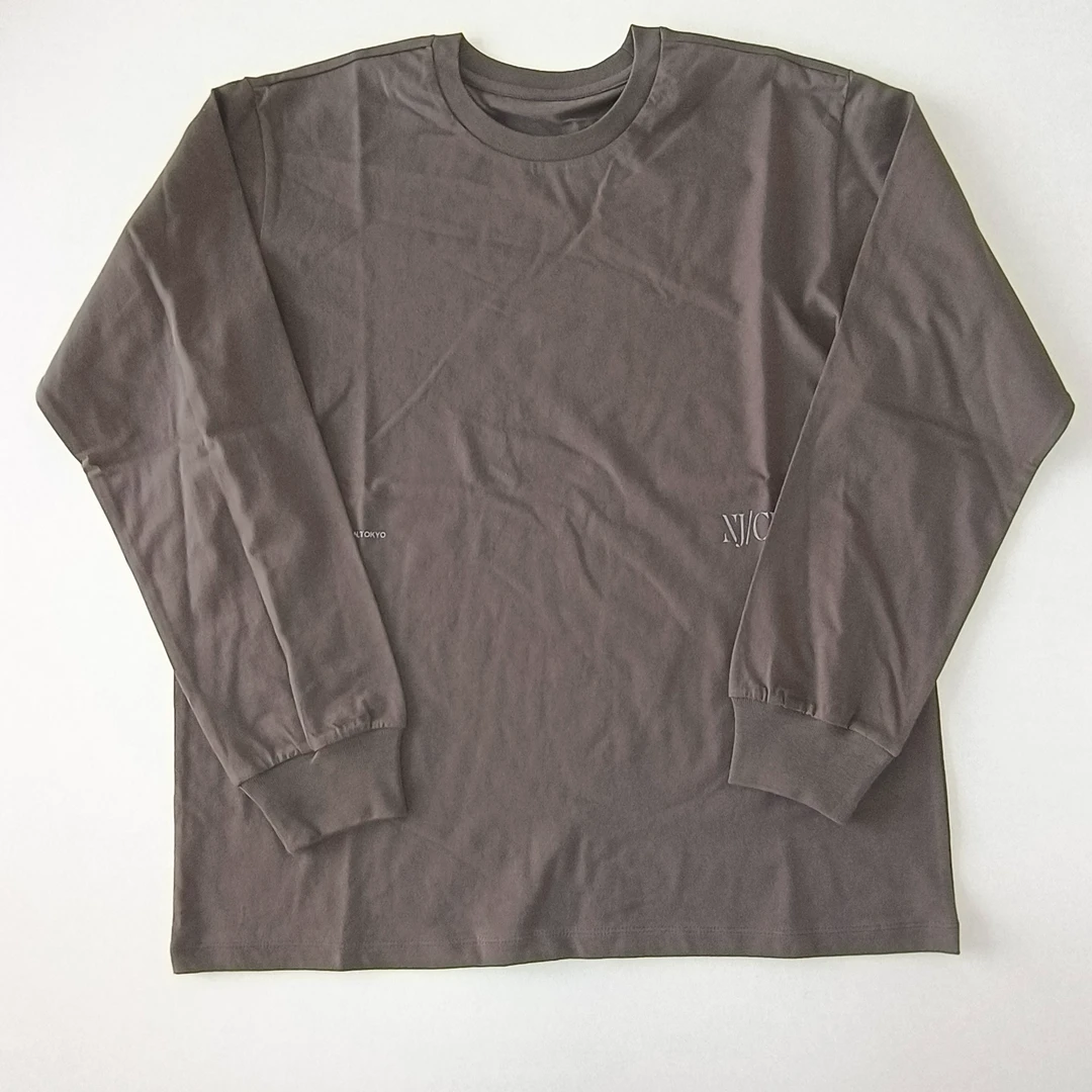 字母印花全棉长袖T恤