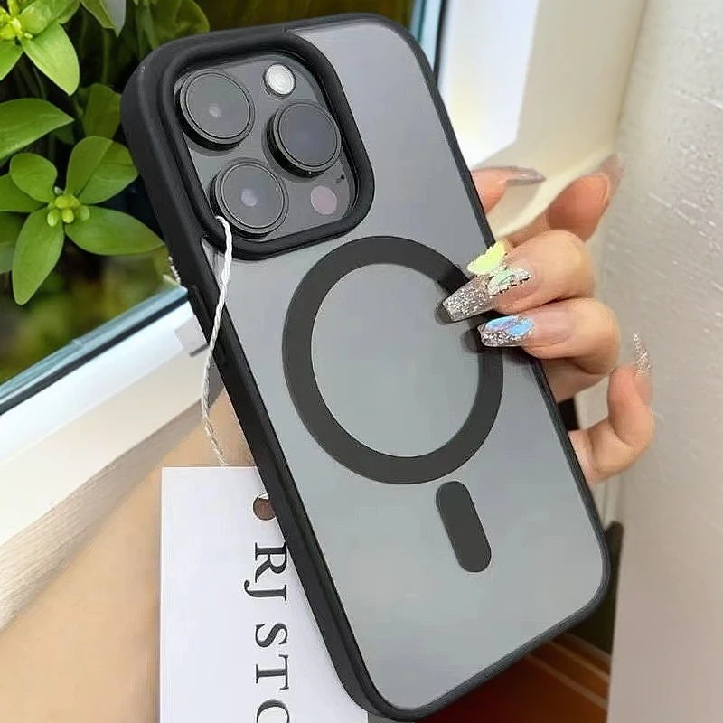 散热高级实用防磨磁吸手机壳防摔半包磨砂适用pro硅胶配件苹果苹