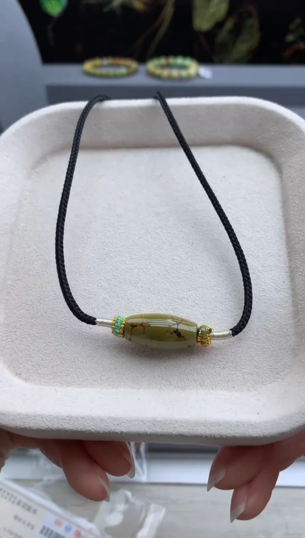 未镶嵌绿松石锁骨链茜.W217