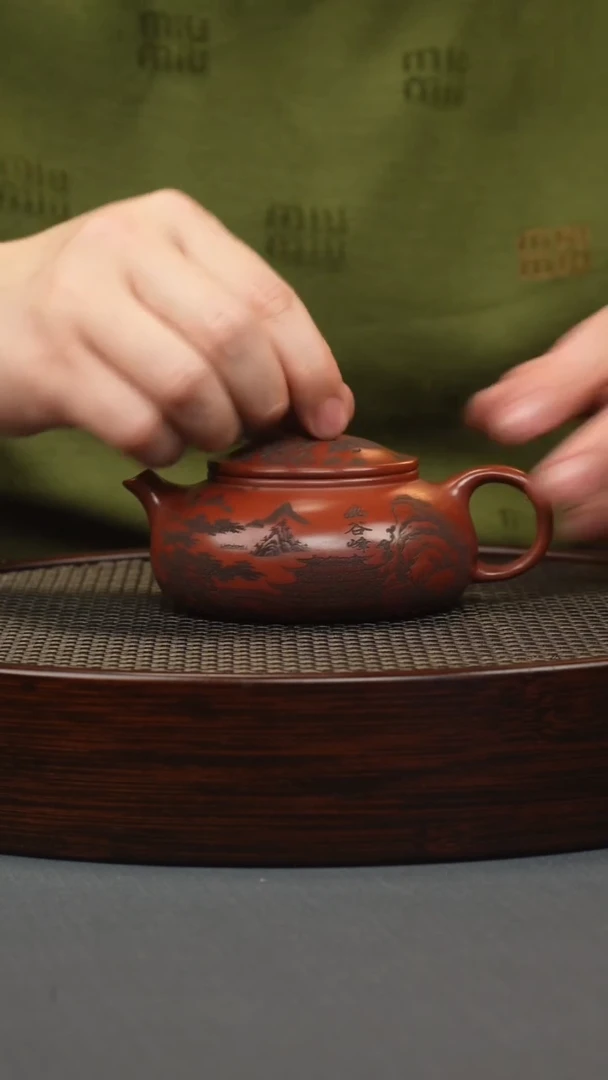 【闪购商品】紫砂茶壶龙血砂 寒江 幽谷峰