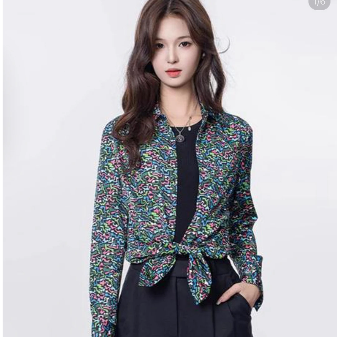 AMASS/阿玛施 秋季新中式气质色丁长袖女衬衣女5300988
