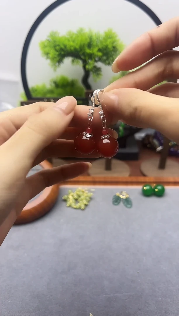 未镶嵌南红玛瑙耳饰829000