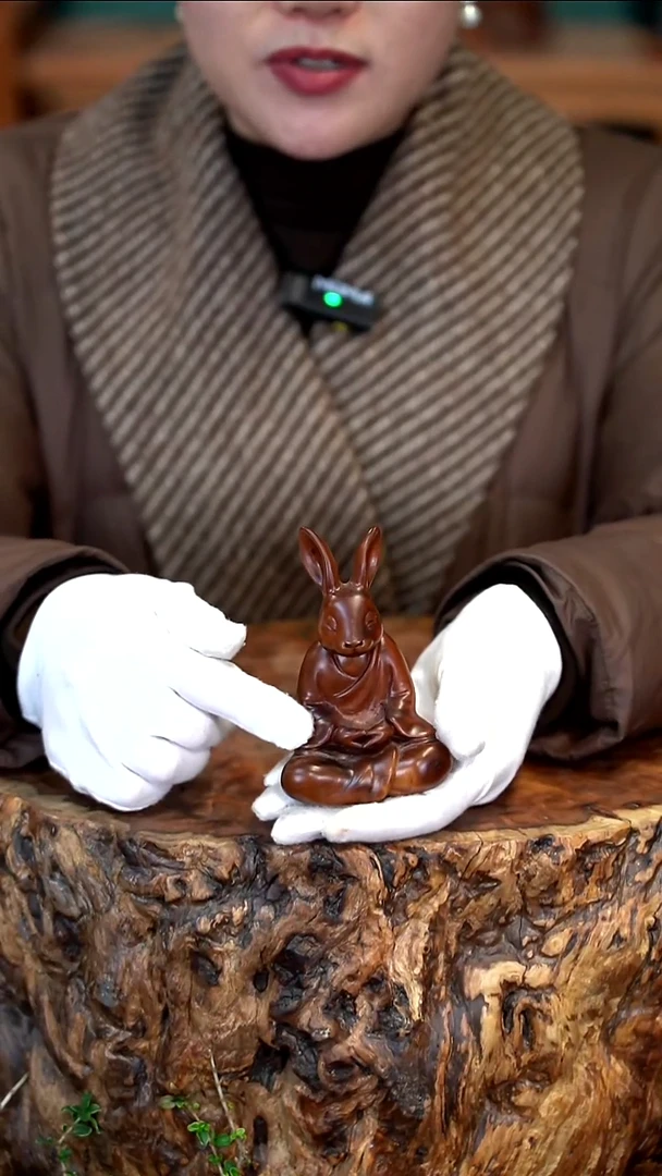 木雷击枣木生肖兔小