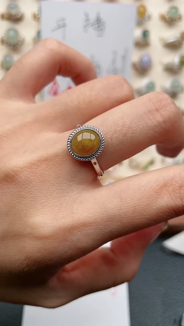 【闪购商品】翡翠戒指银S925镶嵌1111