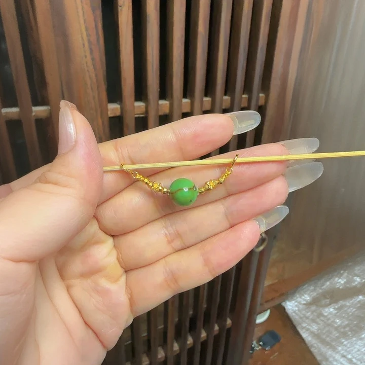 链子925银 <娇丰珠宝>#438原创设计款s925银搭配锁骨圆珠链多用款
