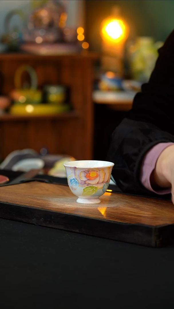 杯手绘心瓷陶瓷浮力