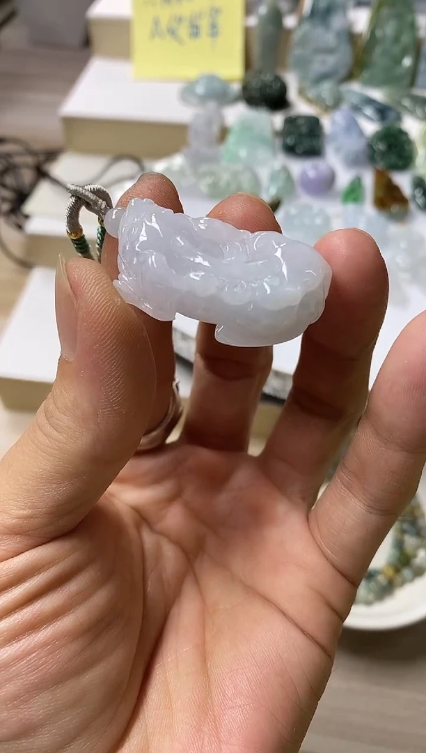 颈饰未镶嵌翡翠52天然缅甸翡翠A货貔貅