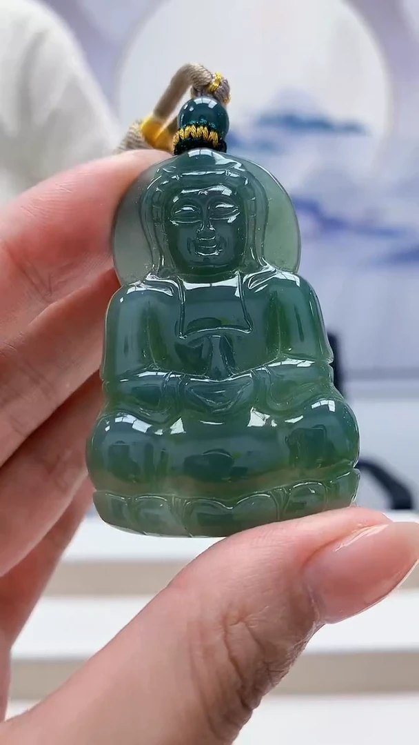未镶嵌定制翡翠5028MM-毛货挂件82