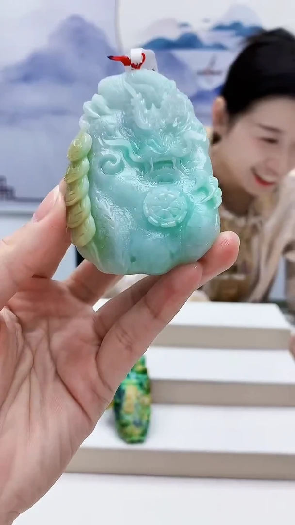 未镶嵌定制翡翠4812lr-毛货挂件