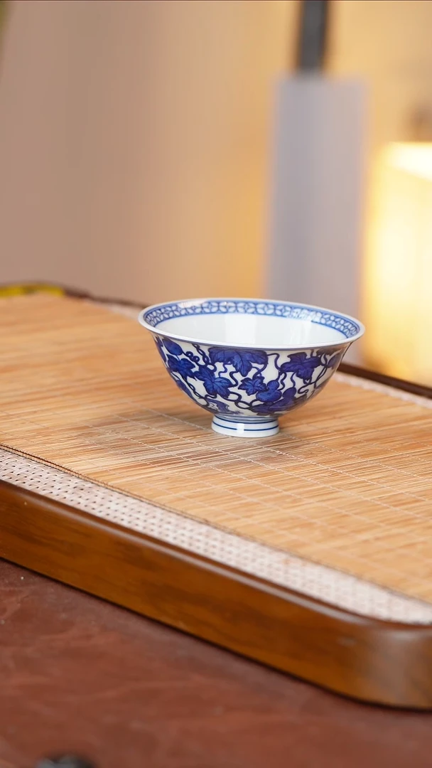 手工手绘青花主人杯