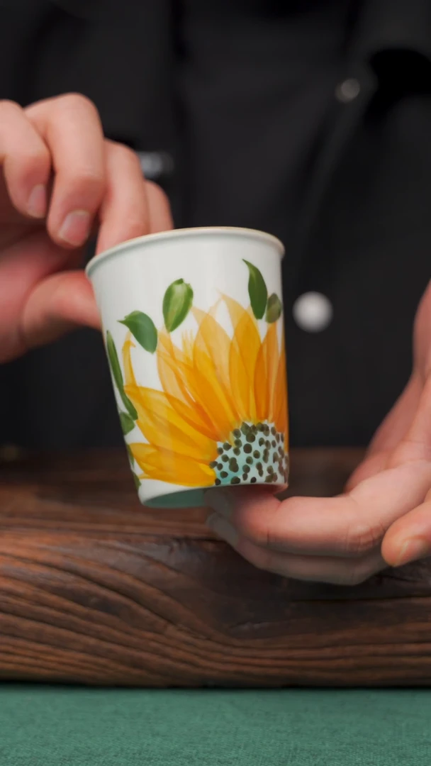 【闪购商品】瓷片2寻一缕瓷香杯釉下手工手绘瓷器