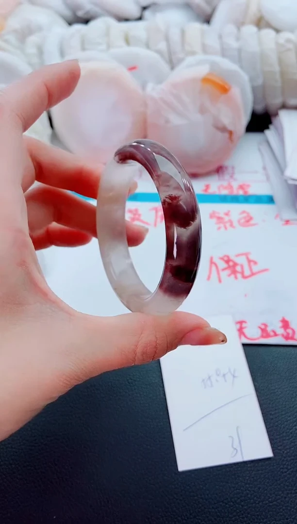 未镶嵌手镯石英质玉H136-54-55