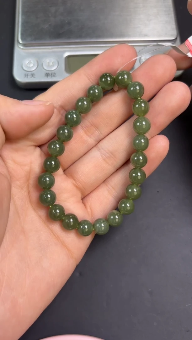 【闪购商品】和田玉手串未镶嵌若羌微色差卡8