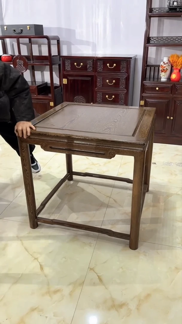 【闪购商品】鸡翅木类成套家具 鸡翅木方桌尺寸78*78*76高