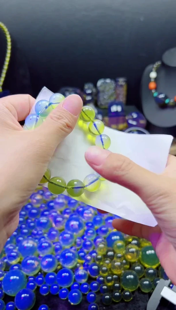 多米尼加净水蓝14m手串