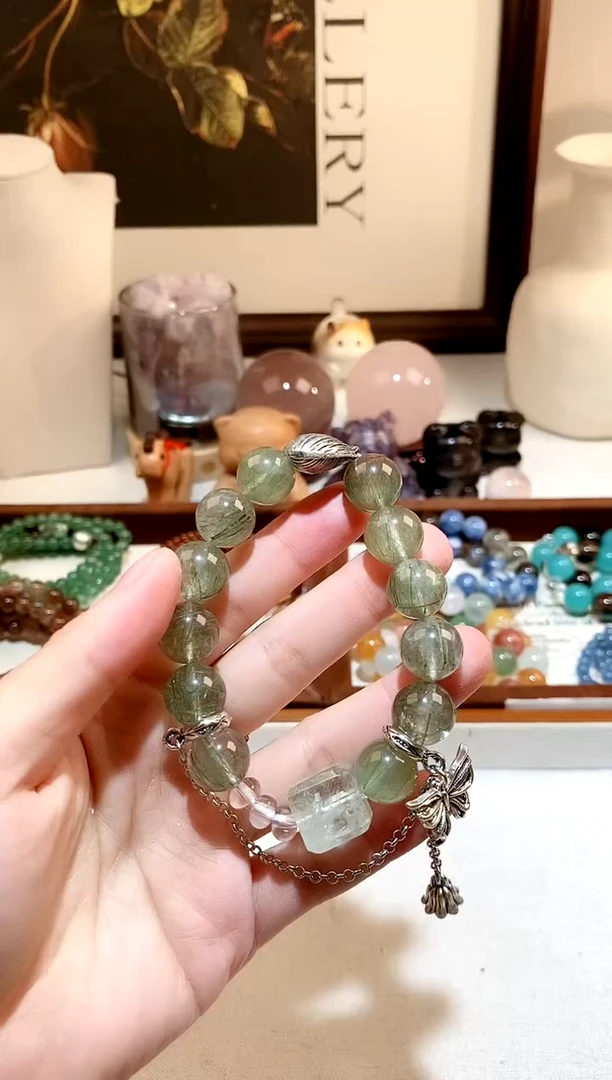 未镶嵌手链水晶绿发diy手串 多样性发一