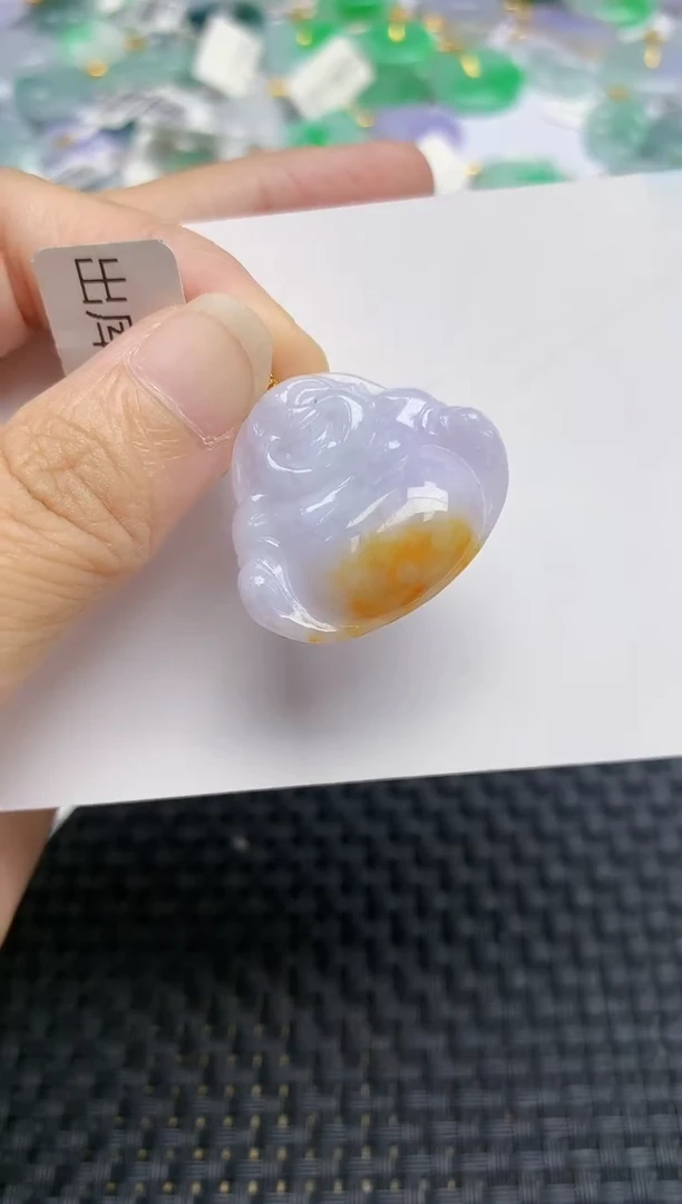 翡翠18K金镶嵌颈饰天然缅甸A货翡翠百元以上9元证书费自理
