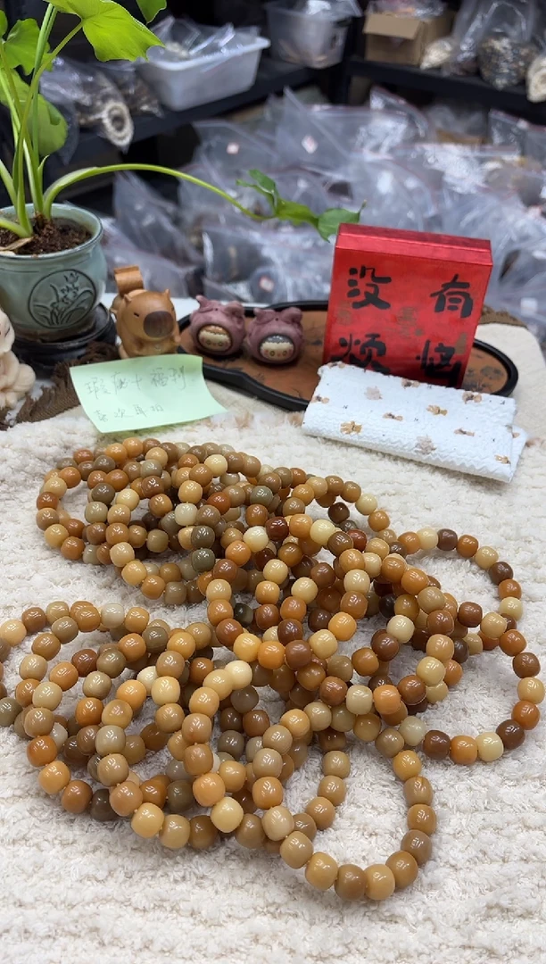 菩提根/象牙果手串14老料瑕疵不挑（531）