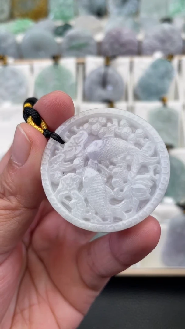 颈饰未镶嵌翡翠天然缅甸翡翠A货82