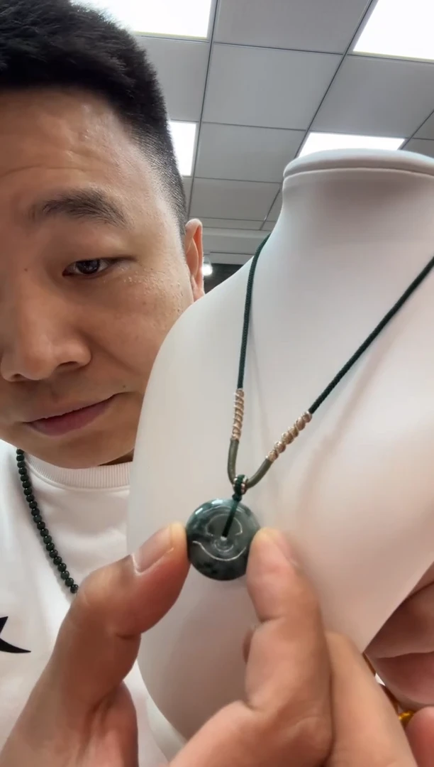 未镶嵌挂件翡翠A货翡翠多样性一件LD飘花平安扣