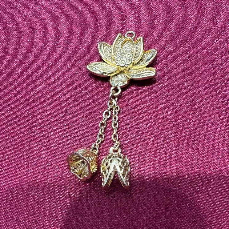 东方简珠宝 S4029 莲花两世欢单吊坠