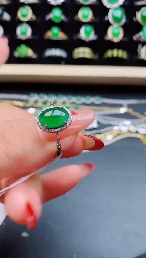 【闪购商品】翡翠戒指银S925镶嵌321321