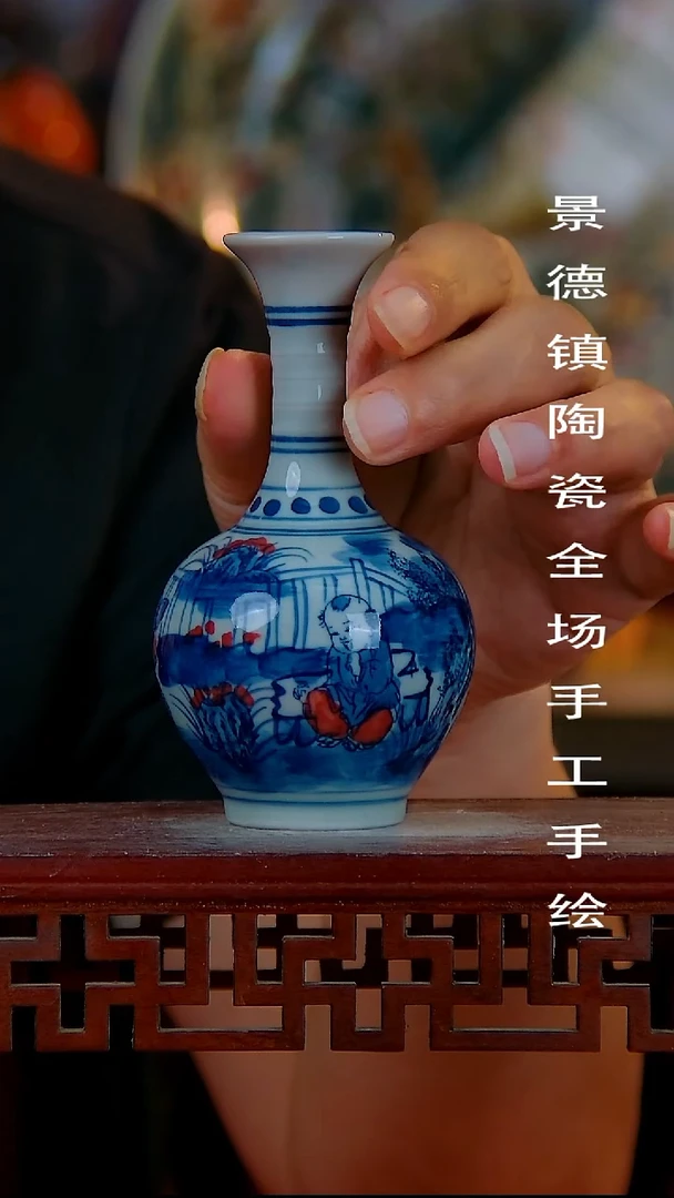 摆件手景德镇陶瓷 全场手工绘