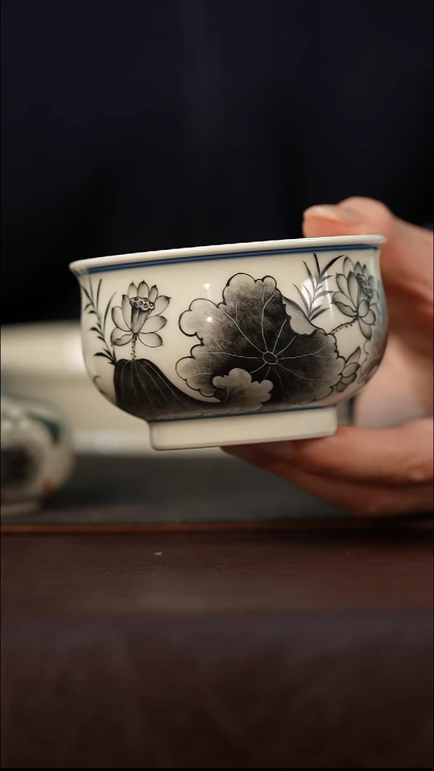 瓷瓷姑娘茶器立勤堂荷花杯