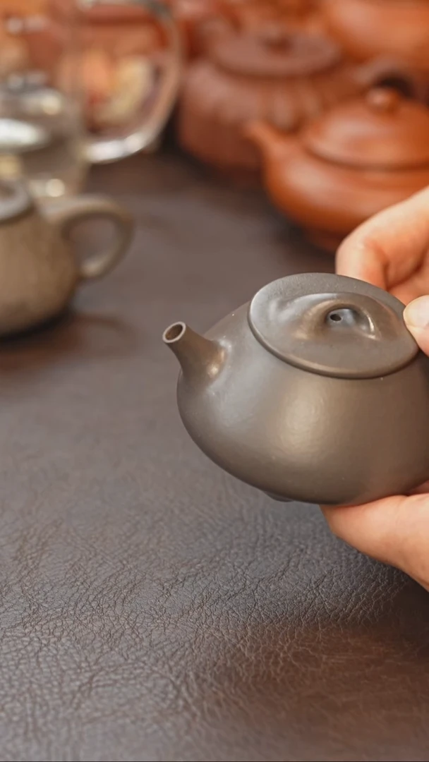 茶壶紫砂?***?满瓢壶天青泥