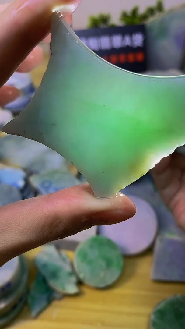 翡翠散珠天然A货缅甸翡8翠高品质边角料862