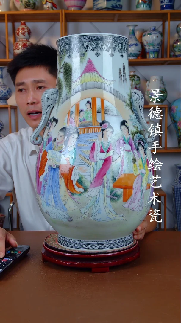 现代景德镇手工手绘陶瓷摆件37