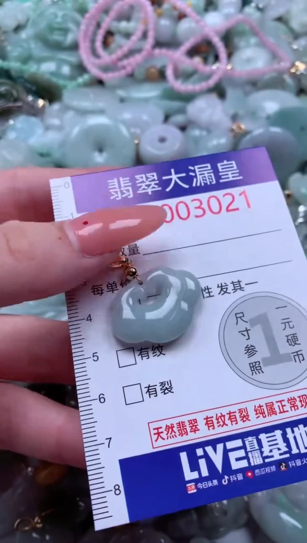 翡翠未镶嵌吊坠(不含链)3021