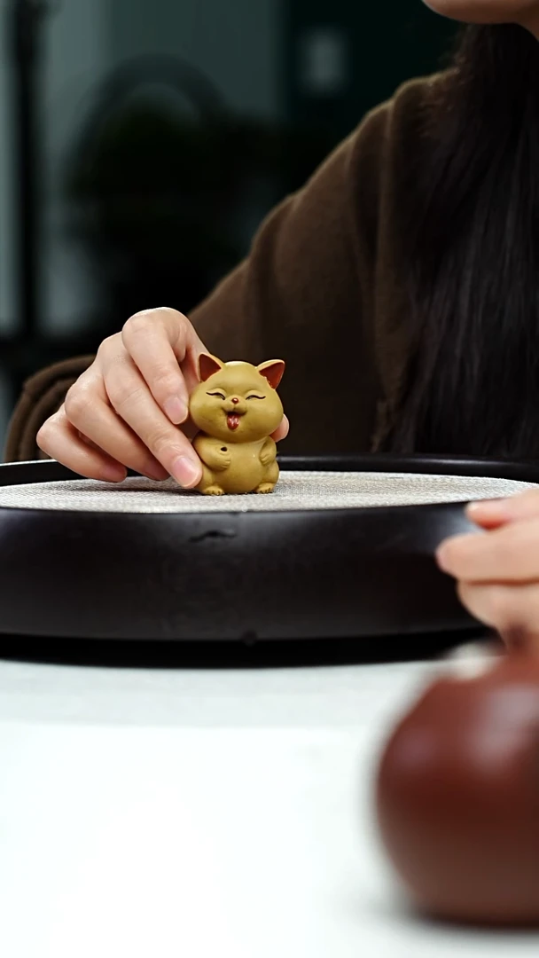 段泥微笑小猫茶宠