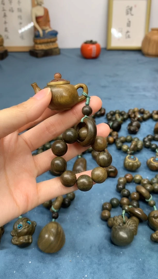 【闪购商品】维腊木（绿檀）把件把把壶香囊 送1瓶香丸
