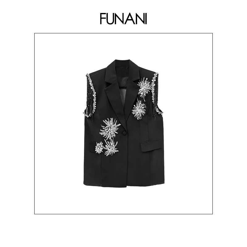 【FUNANI】 轻奢法式时尚重工高级感定制原创设计 马甲 X2511199