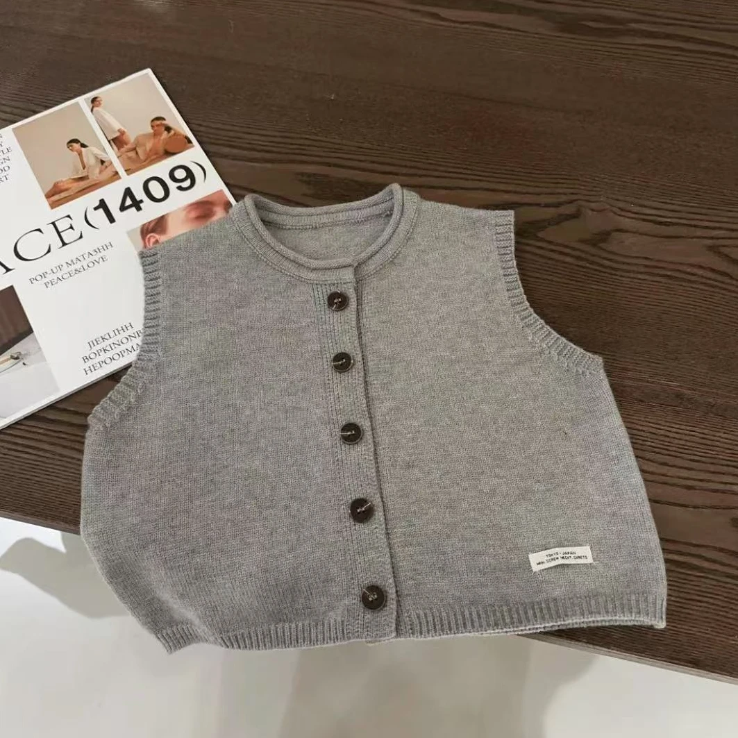 男童秋季针织马甲春秋休闲韩版背心洋气男童男童马甲春秋外穿
