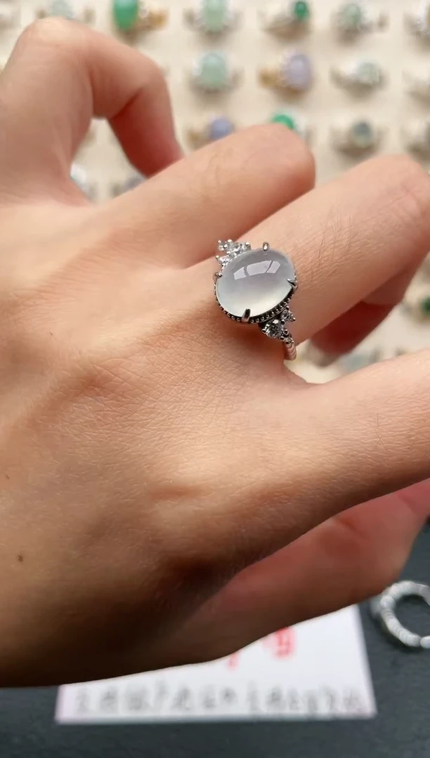 【闪购商品】翡翠戒指银S925镶嵌1111