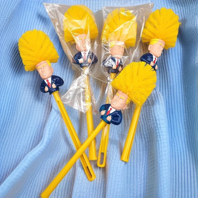 新款创意总统川普马桶刷双面清洁马桶刷家用塑料清洁刷子家用套刷