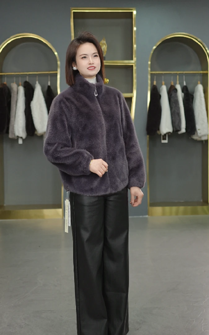 【 正版原版】秋冬款气质设计师款套立领冬季保暖7752-