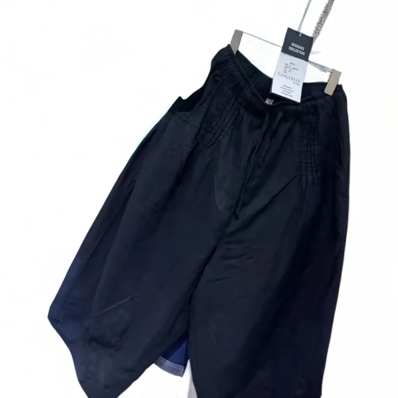 夏季宽松舒适棉麻松紧腰显瘦百搭气球裤女士裤子阔腿